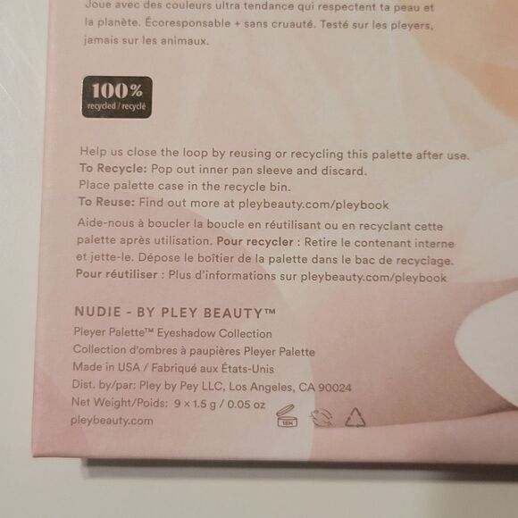 REVOLVE PLEY BEAUTY 9 COLOR EYESHADOW PALETTE NEW NWT NUDE COLORS NUDIE - Picture 7 of 9